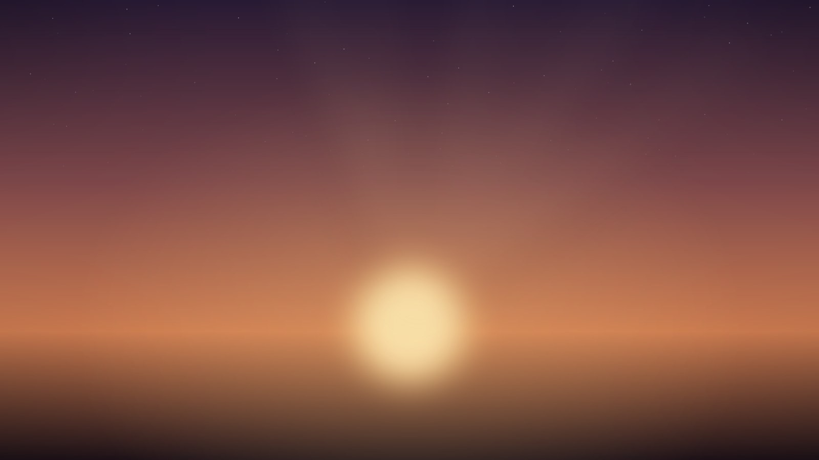 Sunrise over a calm horizon