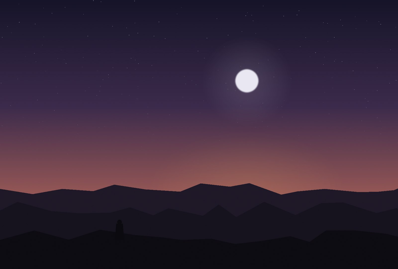 Twilight over silver hills